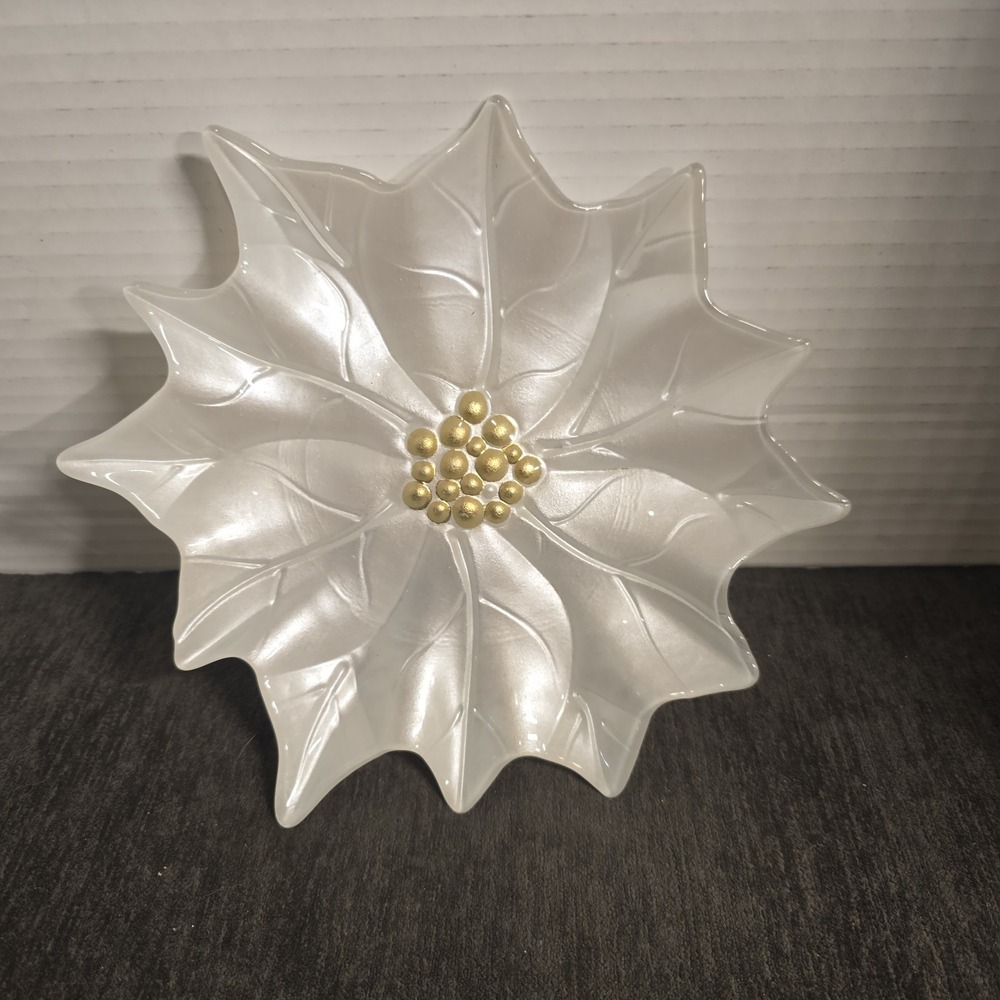 Vintage Princess House Collectible Poinsettia Dessert Appetizer Plate